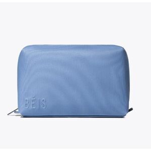 NWT BEIS The Medium Cosmetic Pouch in Dusty Blue